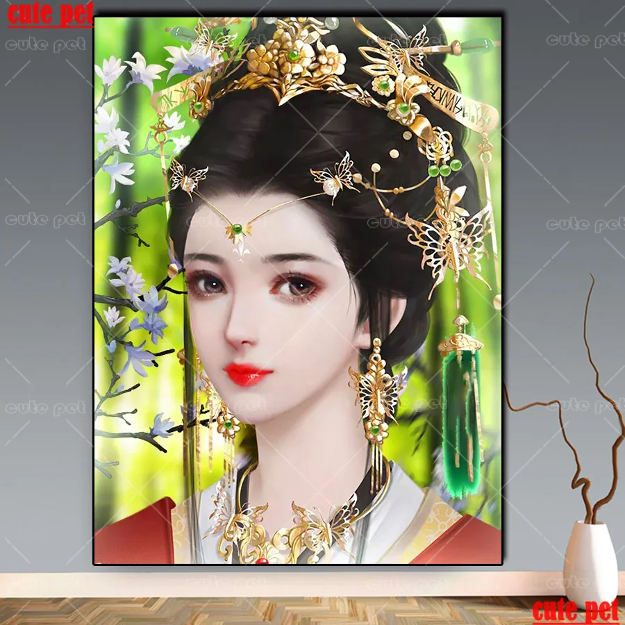 5D Diamond Painting Fantasy Classical Beauty Diamond Mosaic Paintings Rhinestones Oriental woman Cross Stitch Embroidery decor