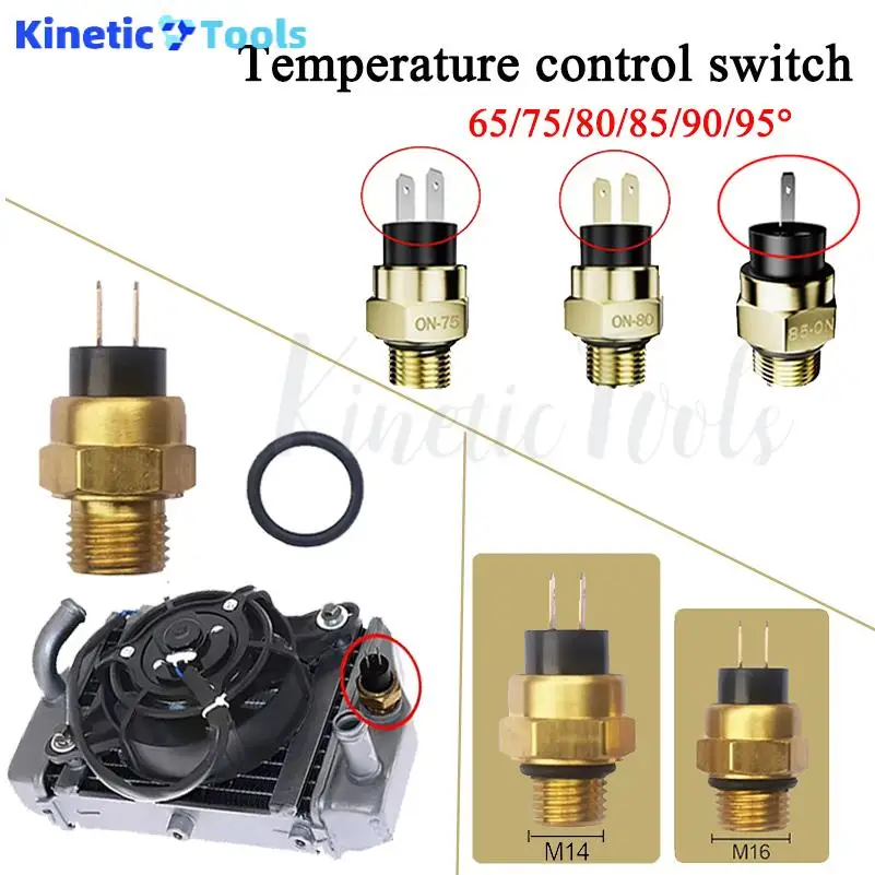 M14 M16 Degree Water Temperature Sensor Radiator Cooling Fan Thermo Switch For Honda Water Tank Temperature Control Switch