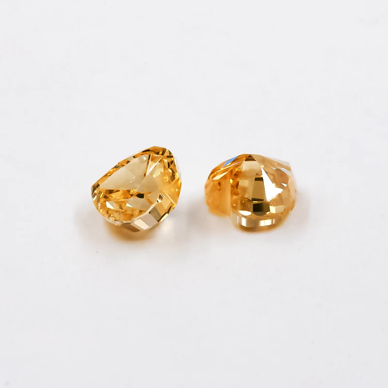 Size 6x6mm Heart Crushed Ice Cut Loose CZ Stone AAAAA Various Color Cubic Zirconia Synthetic Gems for Jewelry