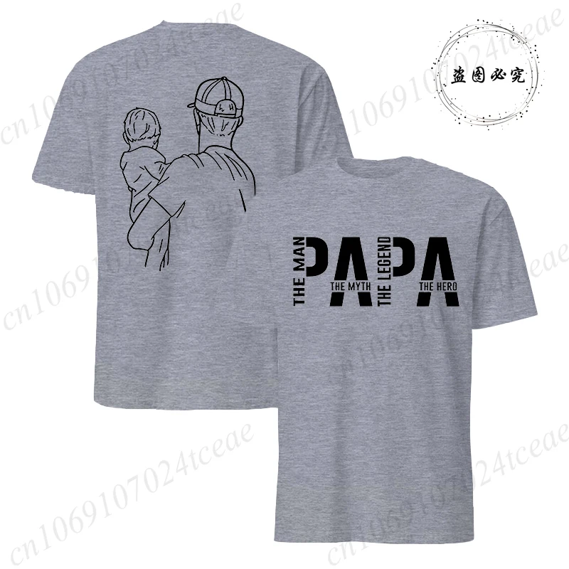 T-shirts for Men Funny Print Tshirt Dad Daddy Oversized Clothes Short Sleeve Tees Children Cute Joke Men Tshirt Tops Papa Gifts
