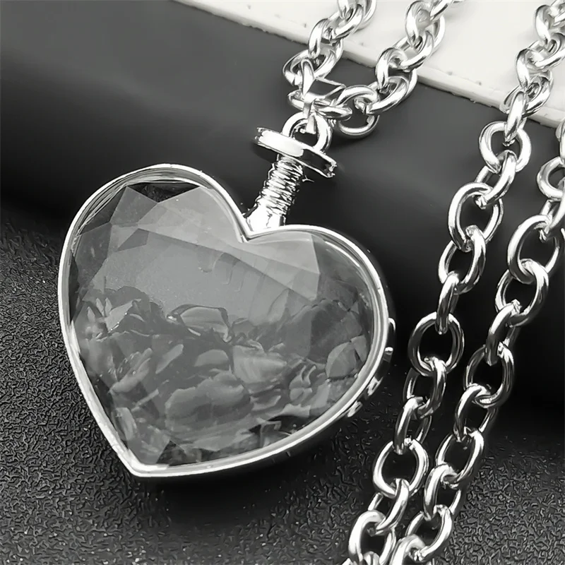 Goth Punk Schwarz Herz Kristall Anhänger Halskette für Frauen Männer Edelstahl Silber Farbe Kette Y2K Halsketten Schmuck NZZZ369-1 – Detail 4