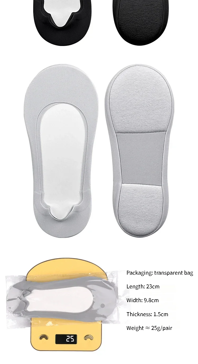 Neue Einlegesohlen für Schuhe bei Plantarfasziitis, Damen-Bootsocken, Socken-Einlegesohlen für die Füße, stoßdämpfende Schuhsohlen, unsichtbare, rutschfeste Schuhpolster. – Detail 10