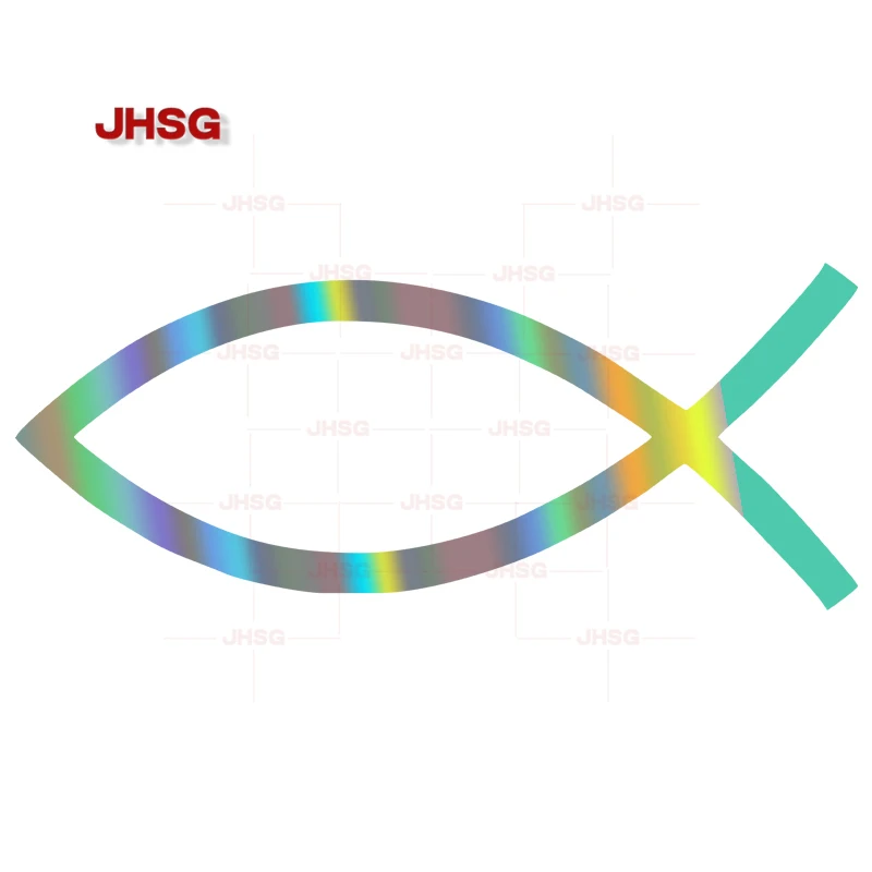 Creative Car Sticker "Jesus Fish" Car Design Vinyl Body, Window, Bumper Scratch Sticker, Suitable for Car Decoration Accessories 6