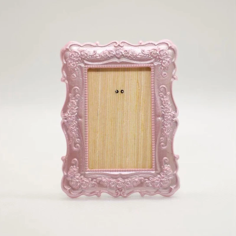 1Set Dollhouse Photo Frame Vintage Oil Photo Frame Painting Wall Mural Wall Dollhouse Decoration