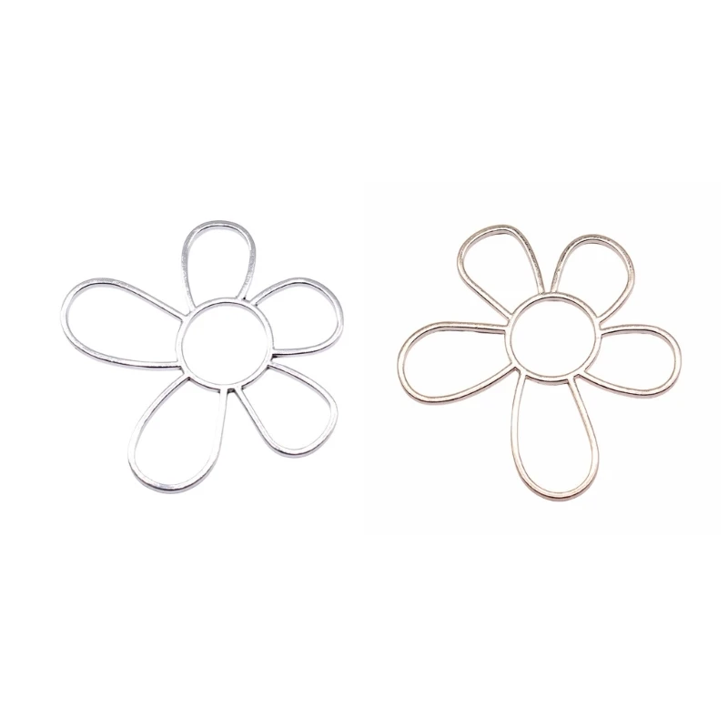 Hollow Open Flower Pendants for DIY Earrings Necklace Jewelry Making Dropsale