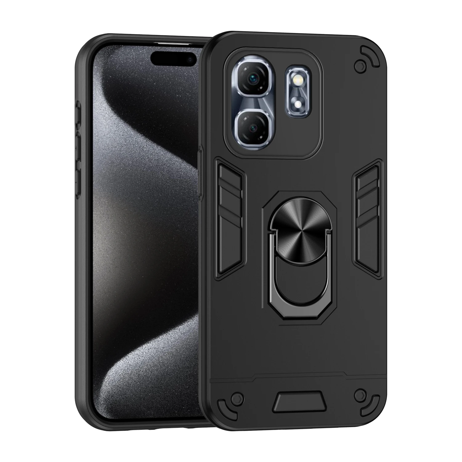 For Infinix HOT 50I/SMART9 Case Luxury Armor Skin-friendly PC Stand Back Cover For Infinix HOT 50i/SMART9 Shockproof  Funda