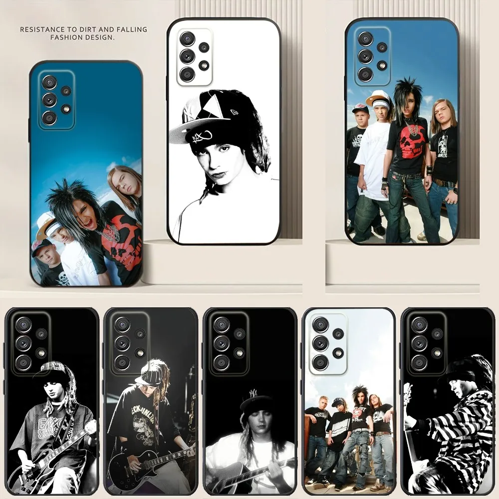 Hot Band Tokio Hotel Phone Case For Samsung S24,S21,S22,S23,S30,Ultra,S20,Plus,Note,10,9,5G Black soft silicone case