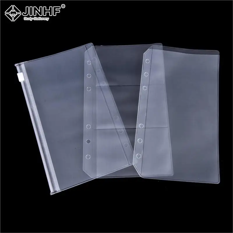 A5/A6 PVC Zip Lock Envelope Binder Refill Organiser Popular untuk 6 Lubang