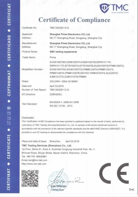 Output voltage 0-6KV EMC testing Surge Generator