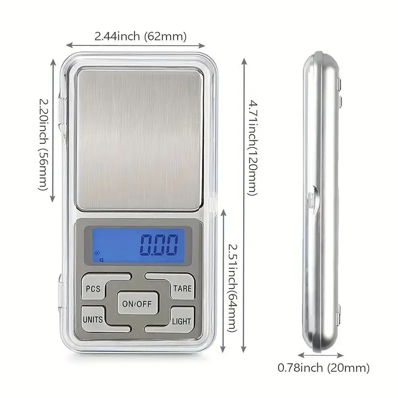 Digital Scale for Gold Sterling Silver Jewelry Scales Balance Gram Electronic Scales 100g/200g/300g/500g x 0.01g Mini Pocket