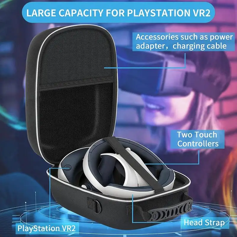 VR Storage Bag For PSVR2 VR Glass Accessories Shockproof Dust-proof Travel Carrying Bag Protective Box Case For VR Organization