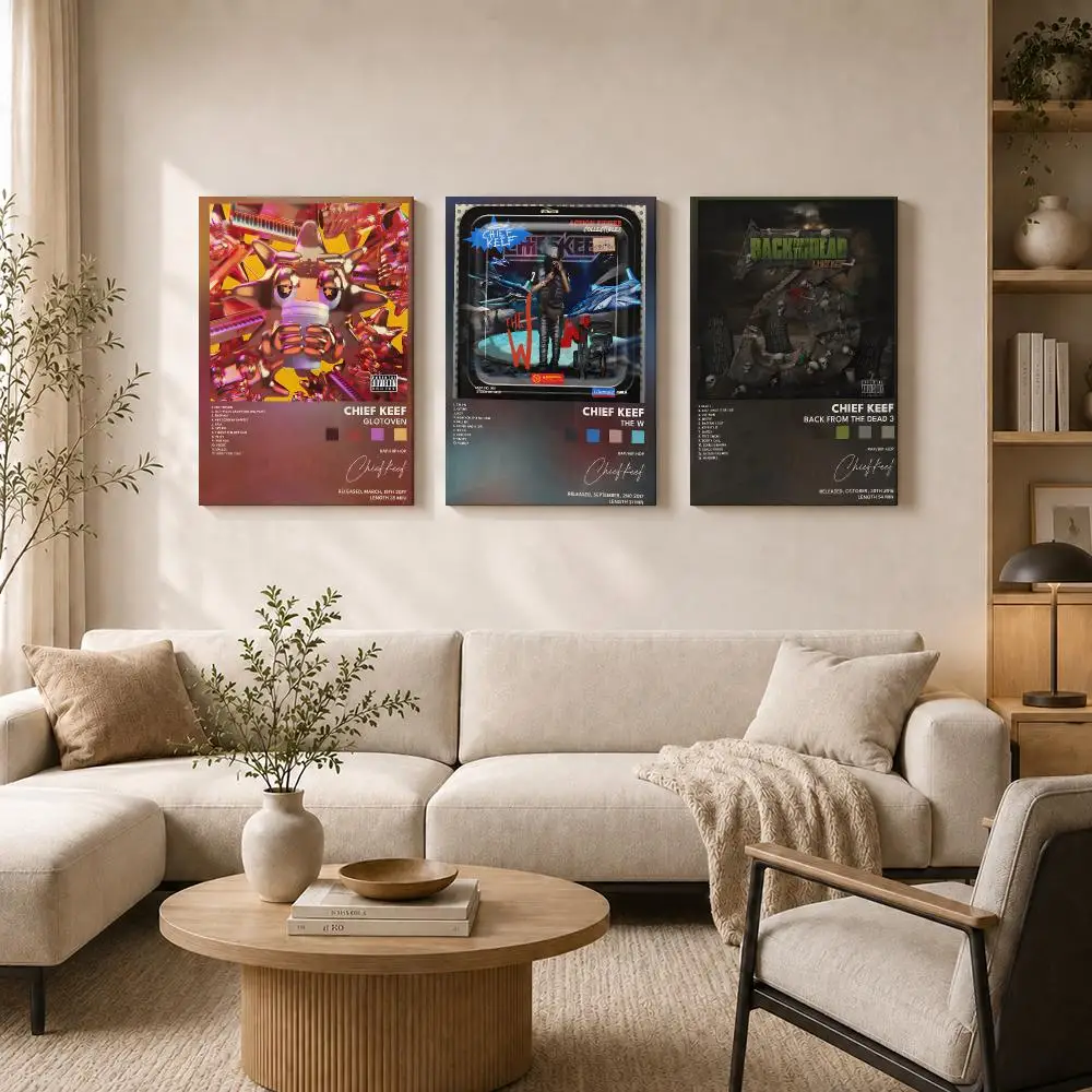 Singer C-Chief keef Framed Wall Painting HD Inner Frame Canvas Poster Bedroom Room Hallway Wall Art Decor