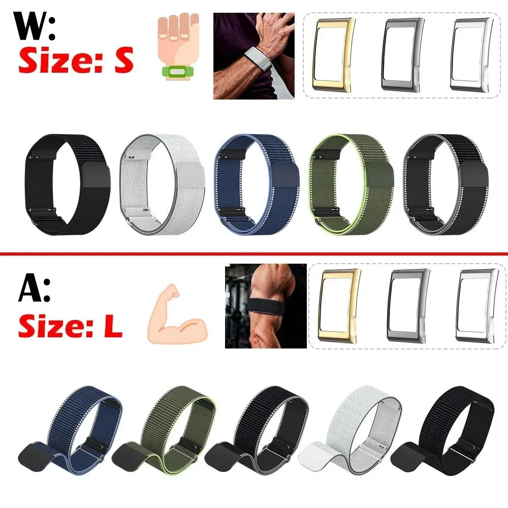Metal Frame + Nylon Strap Compatible with Amazfit Helio Strap Lightweight Nylon Wristband Armband with Metal Frame for Helio