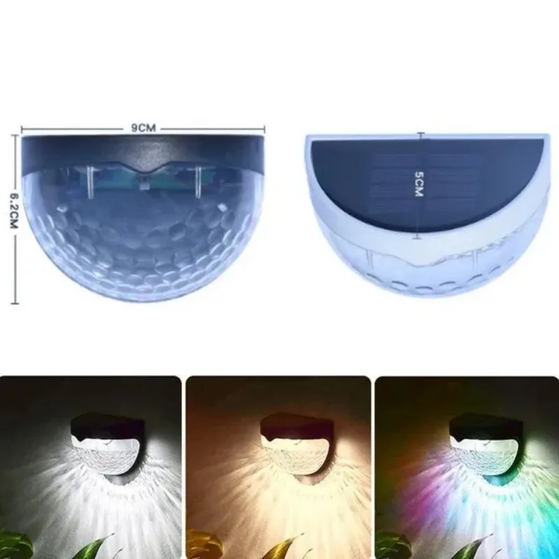 1 Pc Solar Powered LED Wall Lamp Lights Stairway Garden Landscape Warm/White/Multicolored Light Waterproof Decorative Lamp