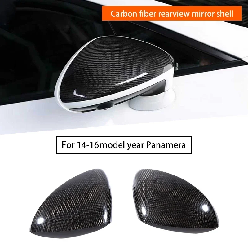 

2pcs Carbon Fiber Rear View Mirror Protective Case Sticker for Porsche Panamera (Left-hand Drive)