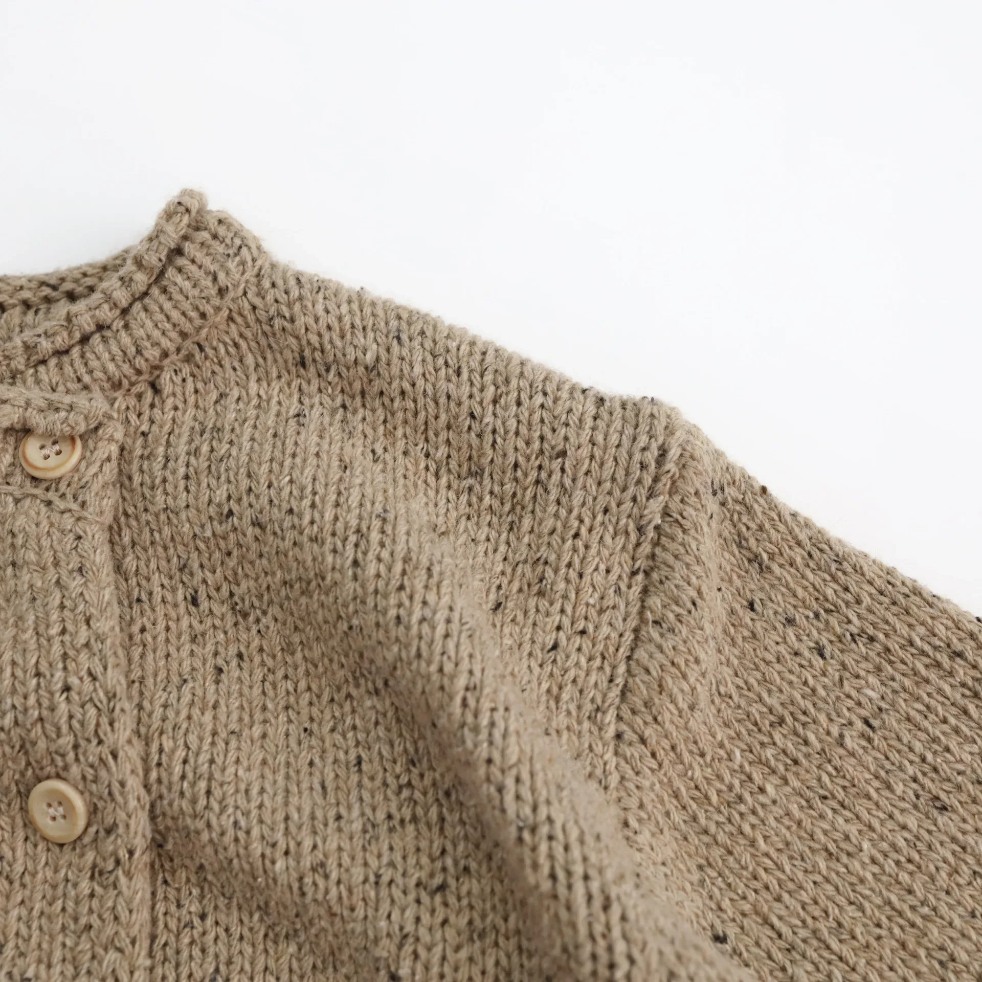 أطفال البلوزات مزدوجة الثدي الفتيات البلوزات الكورية نمط الاطفال سترة محبوكة الصلبة فضفاض سترة معطف 1-6Y