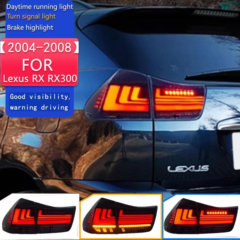 Car Styling for Lexus RX RX300 RX350 RX400 Tail Lights 2004-2008 LED Tail Lamp DRL Signal Brake Reverse auto Accessories