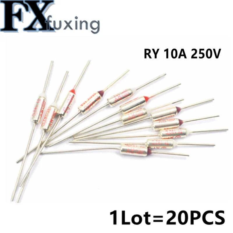 

20PCS TF Thermal Fuse RY 10A 250V Temperature 65C 85C 90C 100C 105C 100C 120C 130C 152C 165C 172C 250C 192C 200C 216C 240C 280C