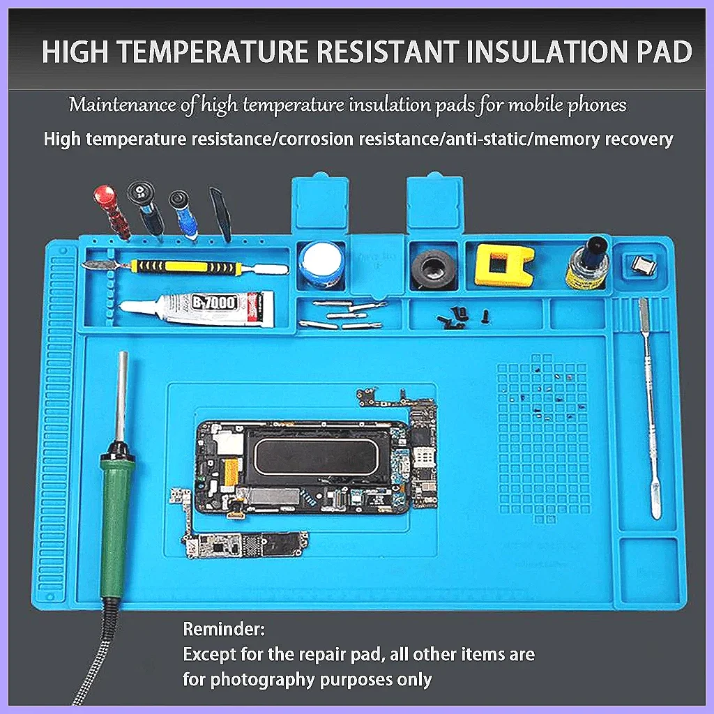 High Temp Silicone Soldering Pad - ESD Safe Heat Insulation Mat for Phone Motherboard Repair