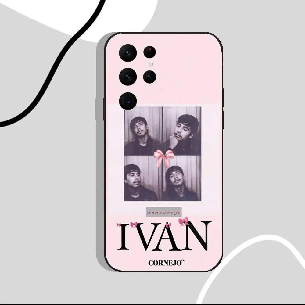 Чехол для телефона I-Ivan C-Cornejo Mirada для Samsung S25, S24 Ultra, S20, S30 plus, S22 Plus, S23, Ultra 5G, силиконовый черный корпус