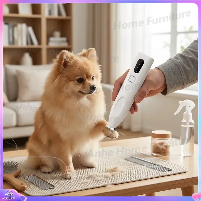 Pet Hair Trimmer Silent Dog Cat Grooming Clippers Portable Safety Ceramic Blade Paws Face Body Shaver Removal Tool