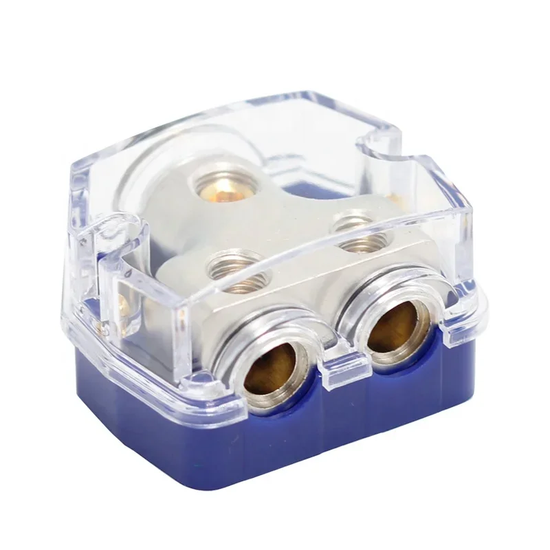 1 X 0 Gauge in / 2 X4 Gauge Out Power Distribution Ground Distributor Block for Car Audio Amplifier Splitter