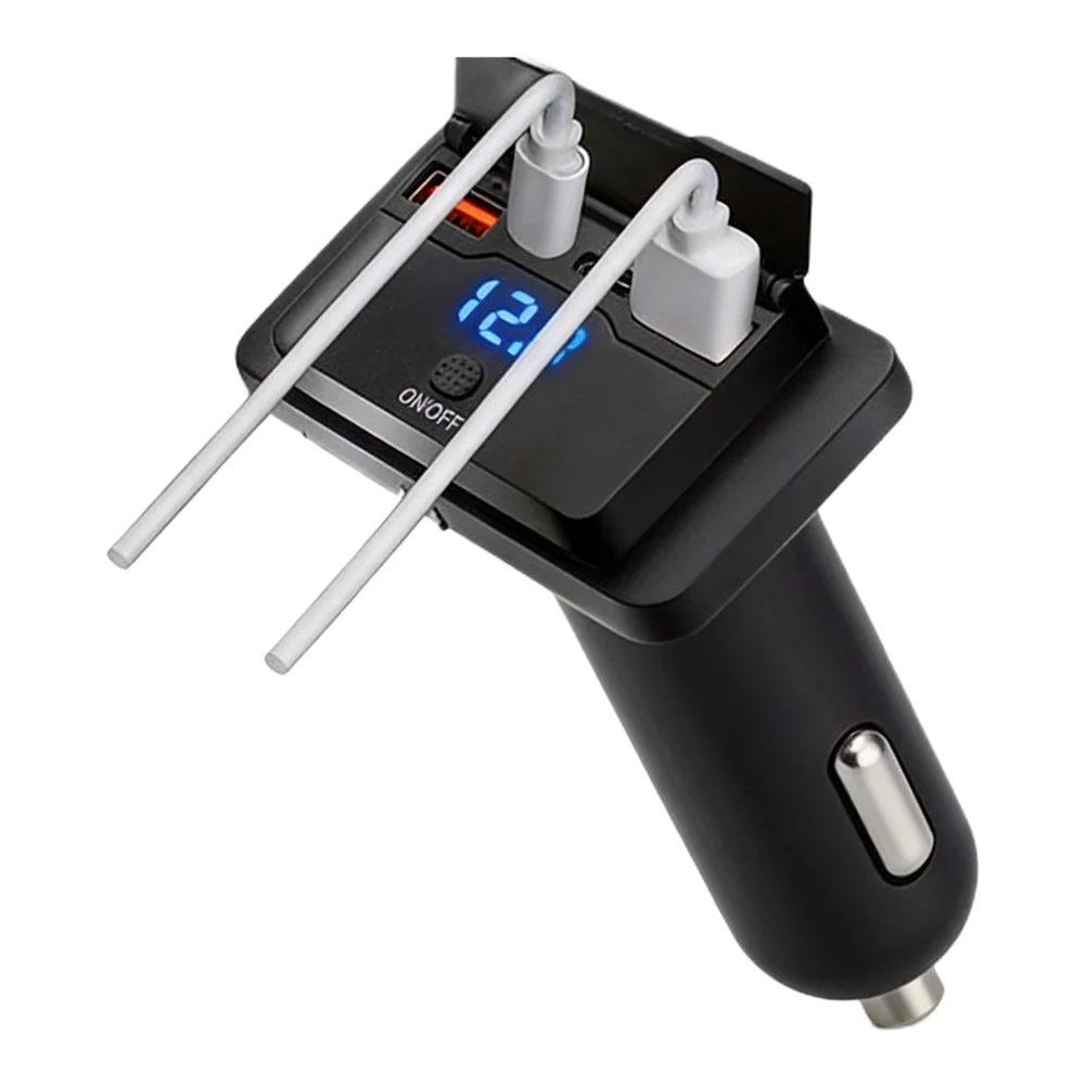 4 Ports 12V Car Charger with Dual PD3 0 and For QC3 0 Perfect for Long Journeys and Group Travel Charging Needs