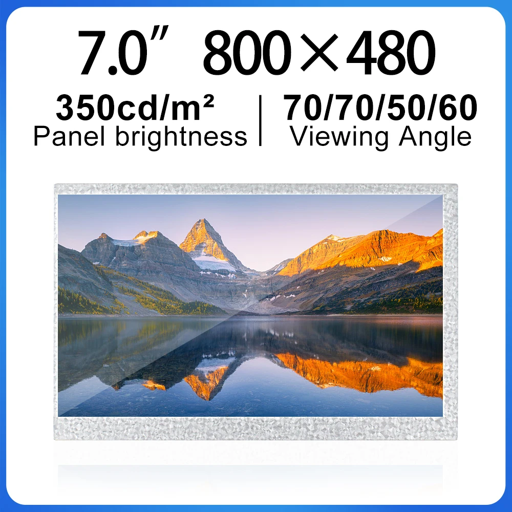 Ivo 7 Inch M070swp1 R5 Lcd-Scherm Tft Display Voor Industriële Ttl 50 Pins 350 Nits 800 × 480