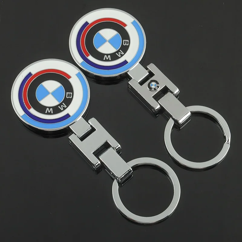 Metal Round Car Keychain Emblem KeyRing Pendant For BMW E46 E90 E60 F30 F10 E39 E36 F20 G30 G20 E87 E92 E91 E30 F11 F31 X1 X2 X3 - view 2