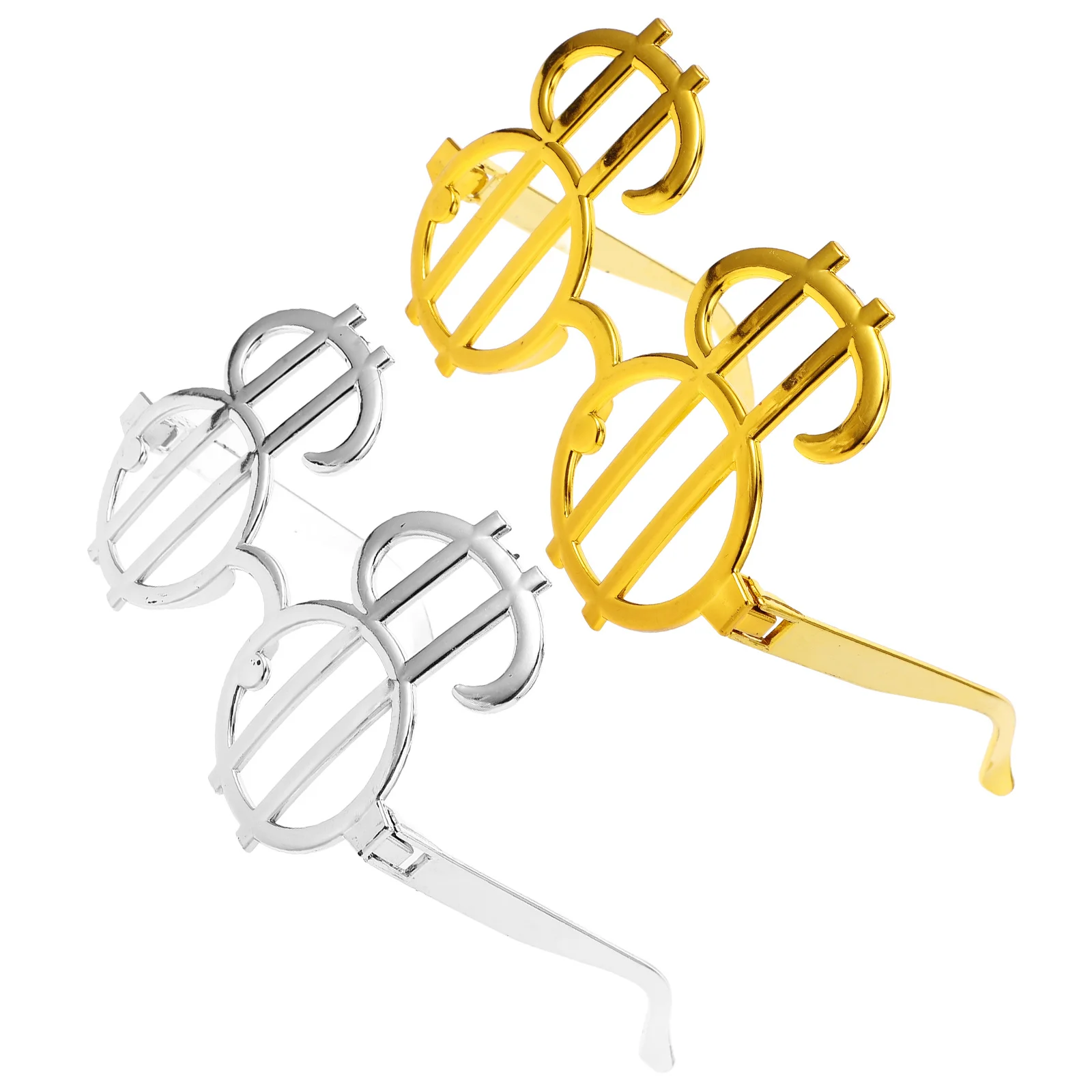 

2pcs Dollar Symbol Glasses Fun Eyewear Costume Beach Glasses Music Party Accessories Photo Props Plastic Party Supplies