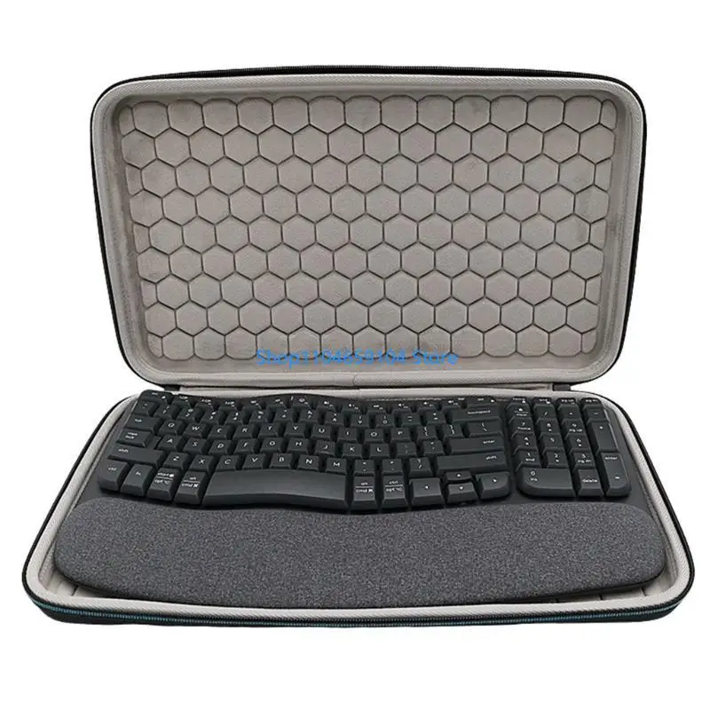Portable Keyboard Case Shockproof Waterproof Dustproof Keyboard Storage Case for Bluetooth-compatible Wireless Keyboard