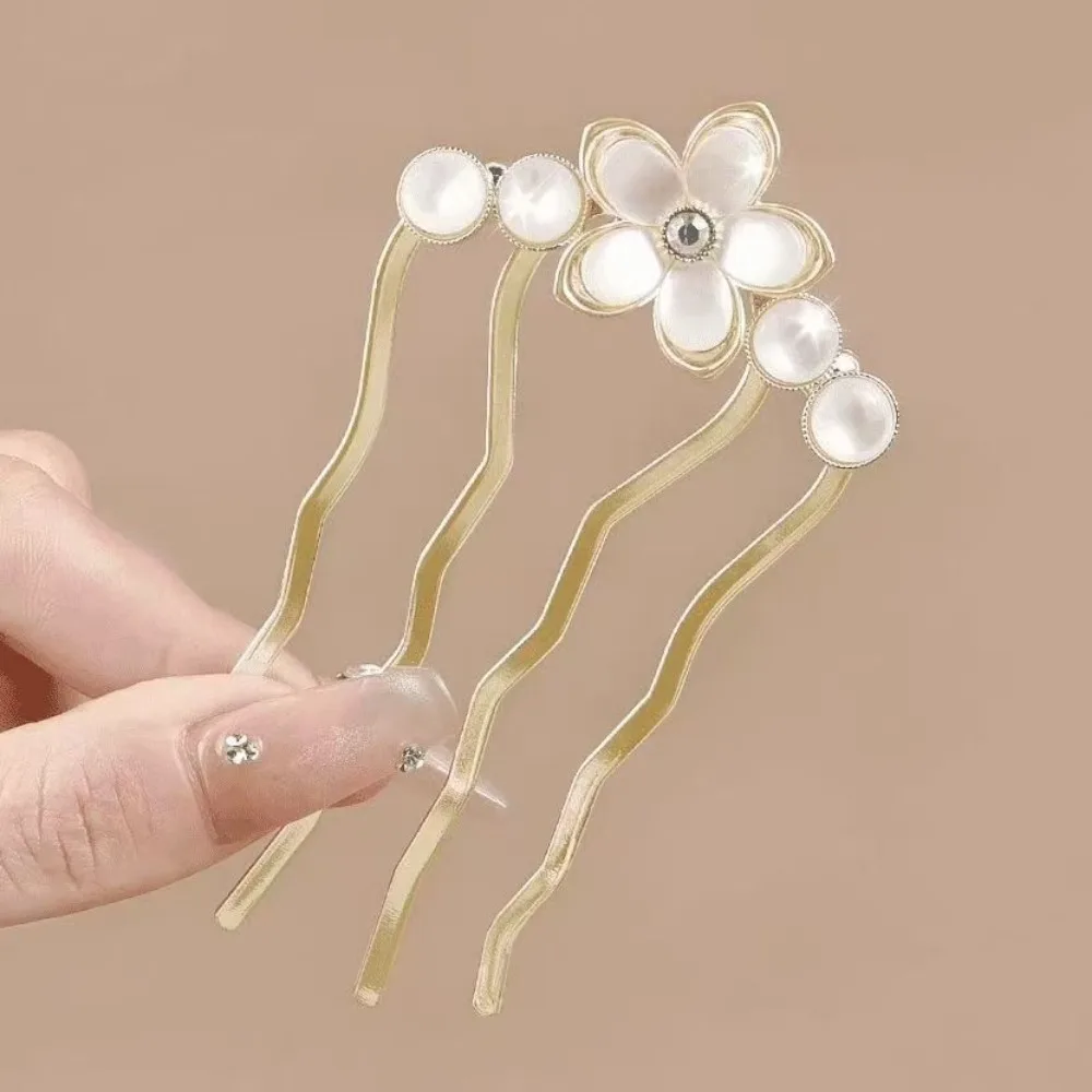 1/3 pçs elegante floral metalpearl gem detalhes vintage-inspirado vara de cabelo perfeito para adicionar toque delicado parece estilos de princesa