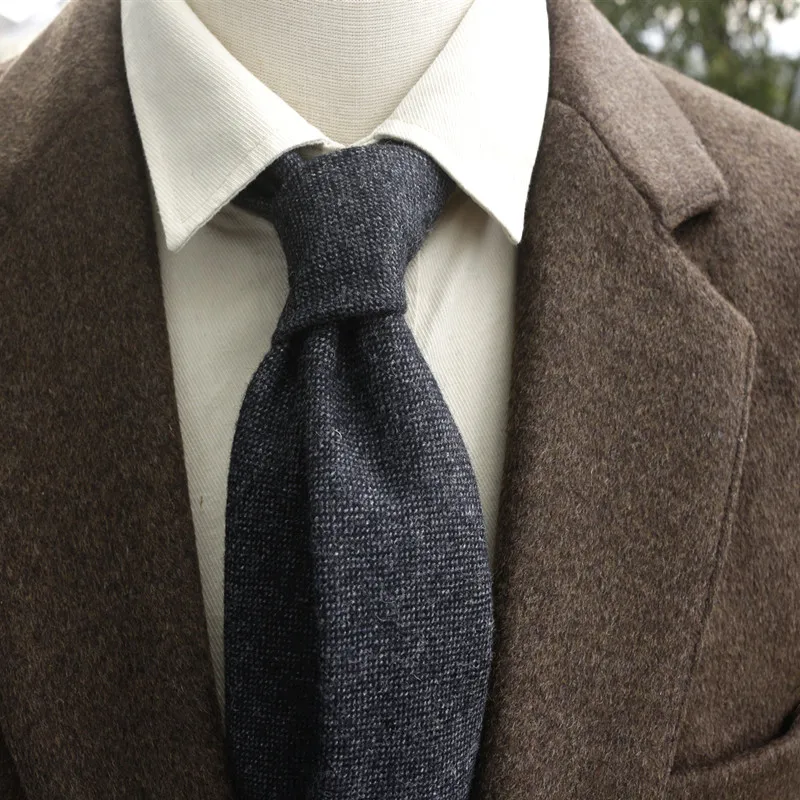 レトロウールネクタイ-メンズ-レディース-カジュアル-チェック柄-ストライプ柄-フォーマル-レジャー-紳士スーツ-写真撮影-多用途-年次総会