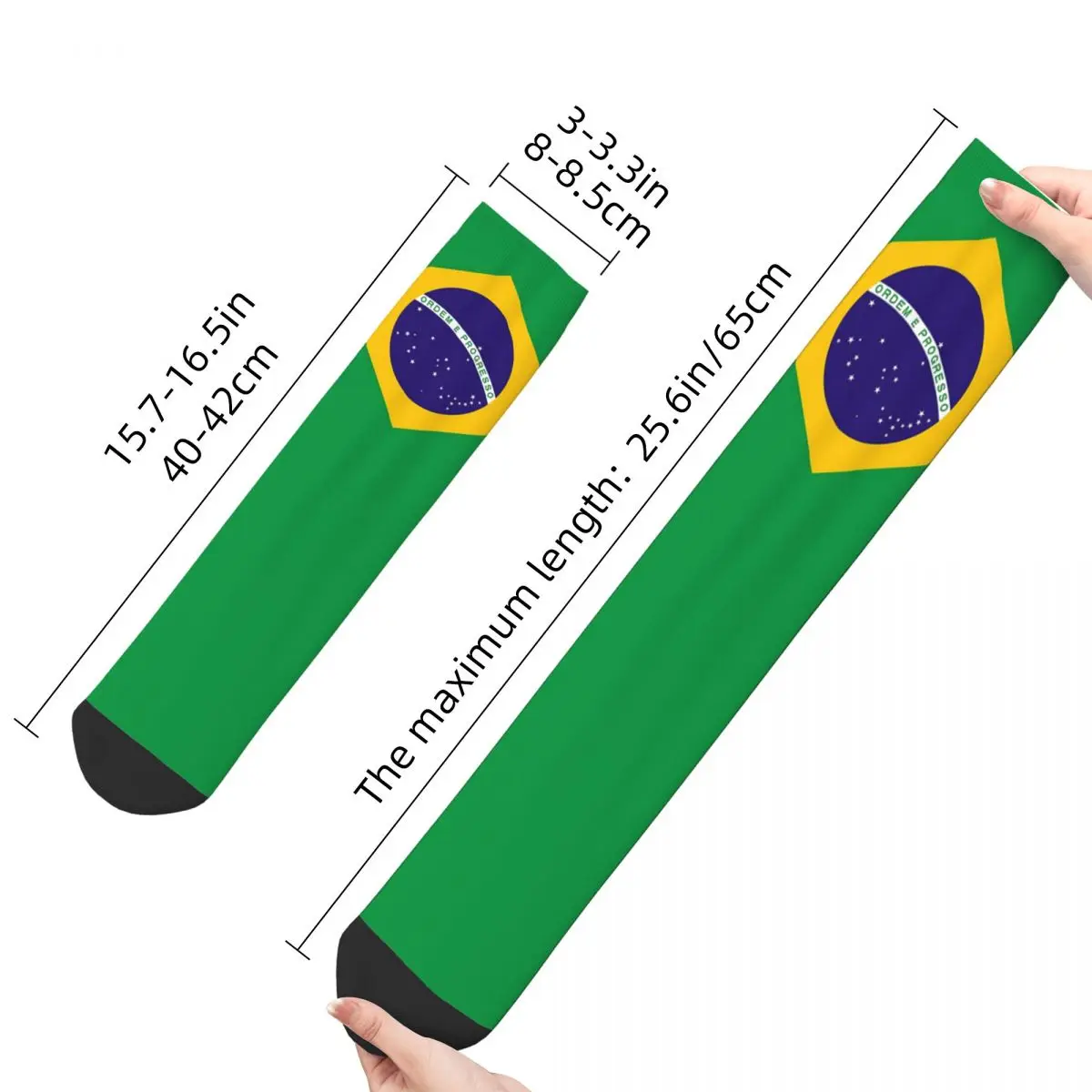 Brazilië Vlag Volwassen Sokken, Unisex Sokken, Mannen Sokken Vrouwen Sokken