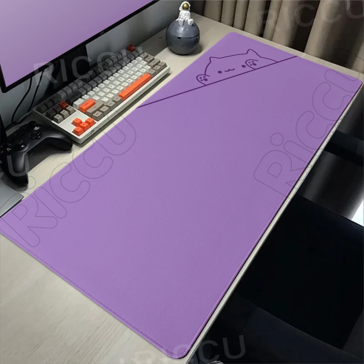 

HD Cat Large Mouse Mat Cute Mousepad Big Kawaii Office Desk Mat 40x90cm Rubber XXL Keyboard Mats XS Desk Pad Extended Mouse Pad