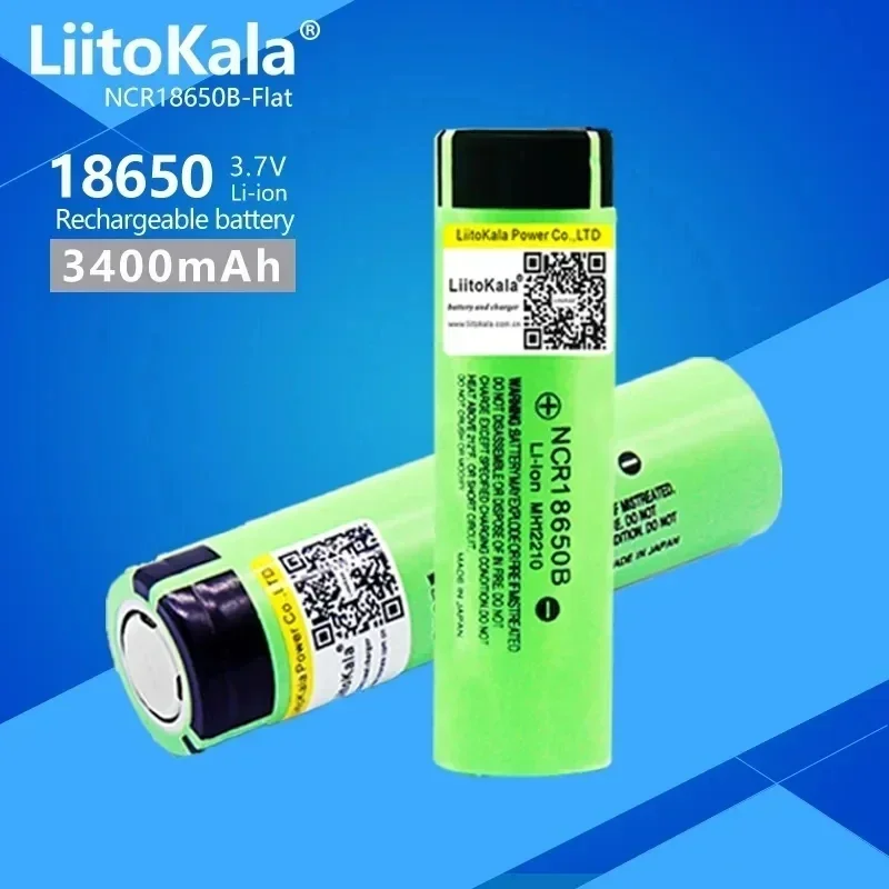 Original NCR18650B 3.7v 3400mAh 18650 rechargeable lithium battery, suitable for flashlights, toys, and power tools