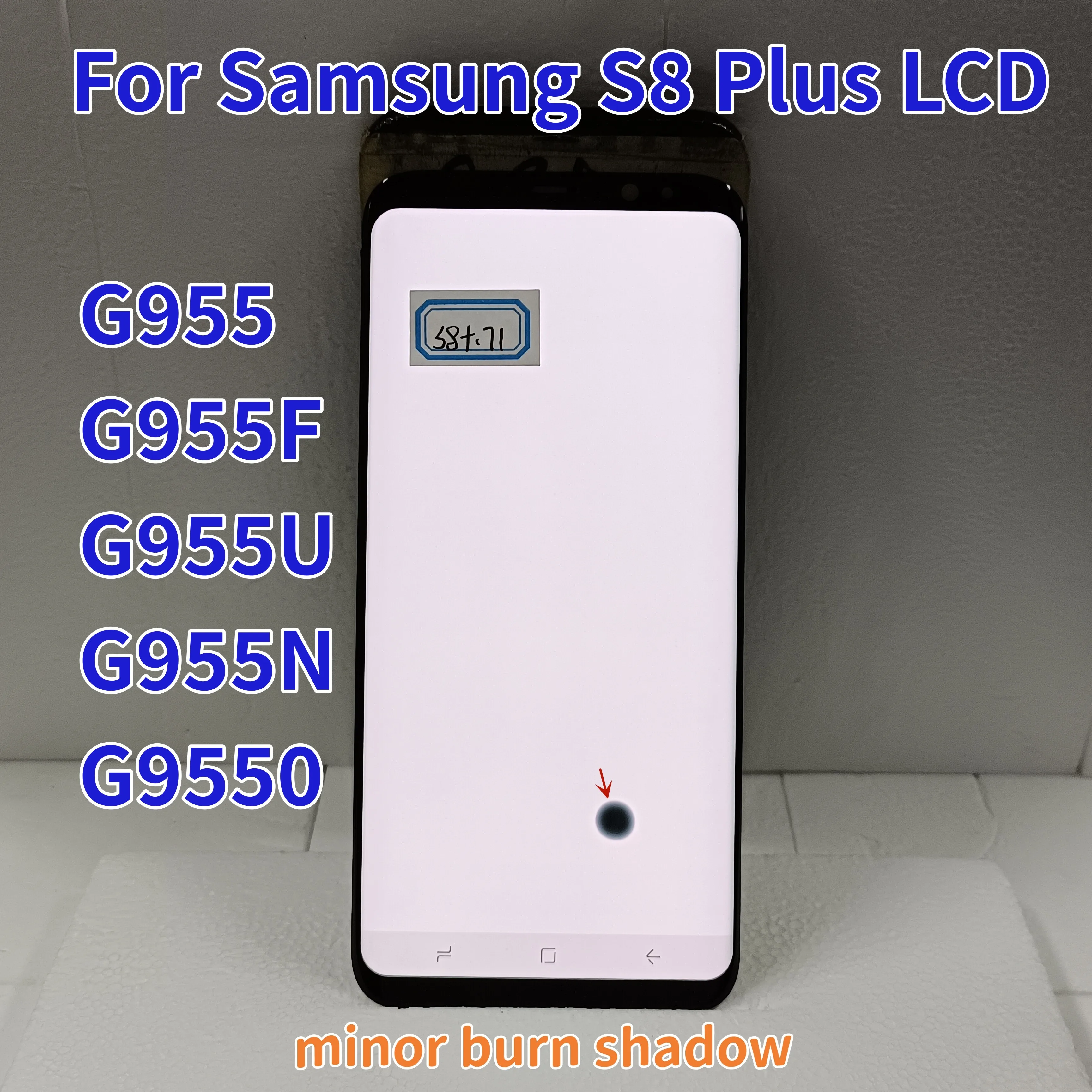 

ЖК-дисплей для Samsung Galaxy S8 Plus G955 G955F G955FD G9550 с жидкокристаллическим сгоранием и тенью для S8 + G955N G955U, дигитайзер экрана дисплея