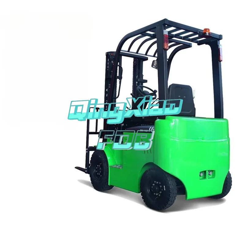 2.5 Ton 4 Wheel Electric Ride on Hydraulic Forklift Lithium Battery Driven Warehouse Cargo Lifting Loading All Terrain Operation