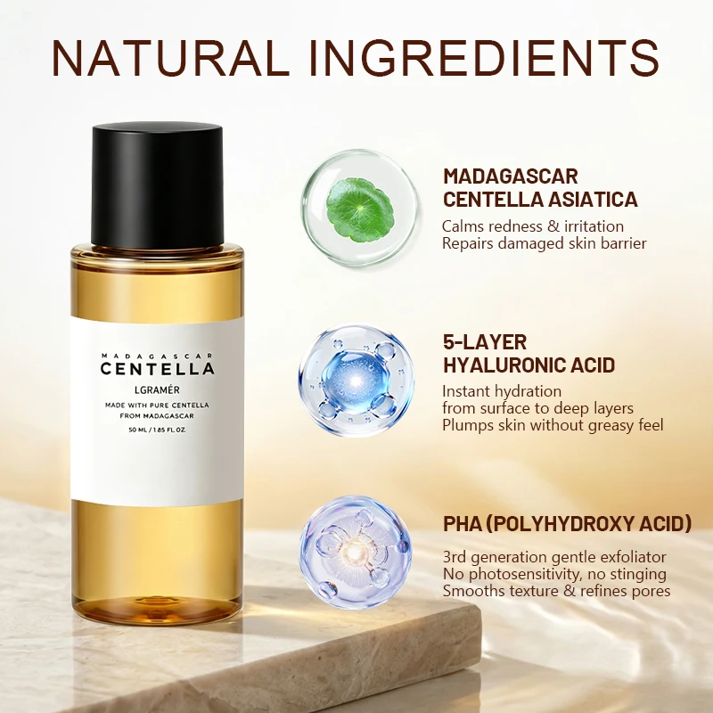Centella Asiatica Facial Serum Niacinamide Retinol Ceramide Hydrating Calming Repair Anti‑Aging Reduce Fine Lines Face Skin Care