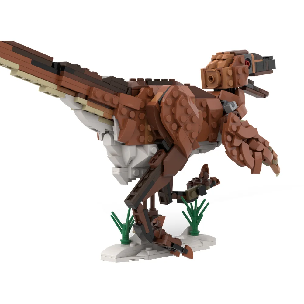 Gobricks MOC 31154 Velociraptors mongoliensiss อาคารบล็อกภาพยนตร์สัตว์ไดโนเสาร์อิฐประกอบของเล่นของเล่นเด็กของขวัญ