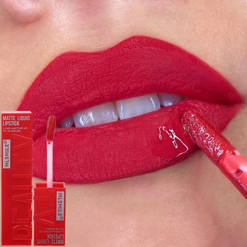 Waterproof Nude Lip Gloss 6 Colors Matte Liquid Lipstick Non-stick Cup Lasting Velvet Sexy Red Lip Tint Lips Makeup Cosmetics