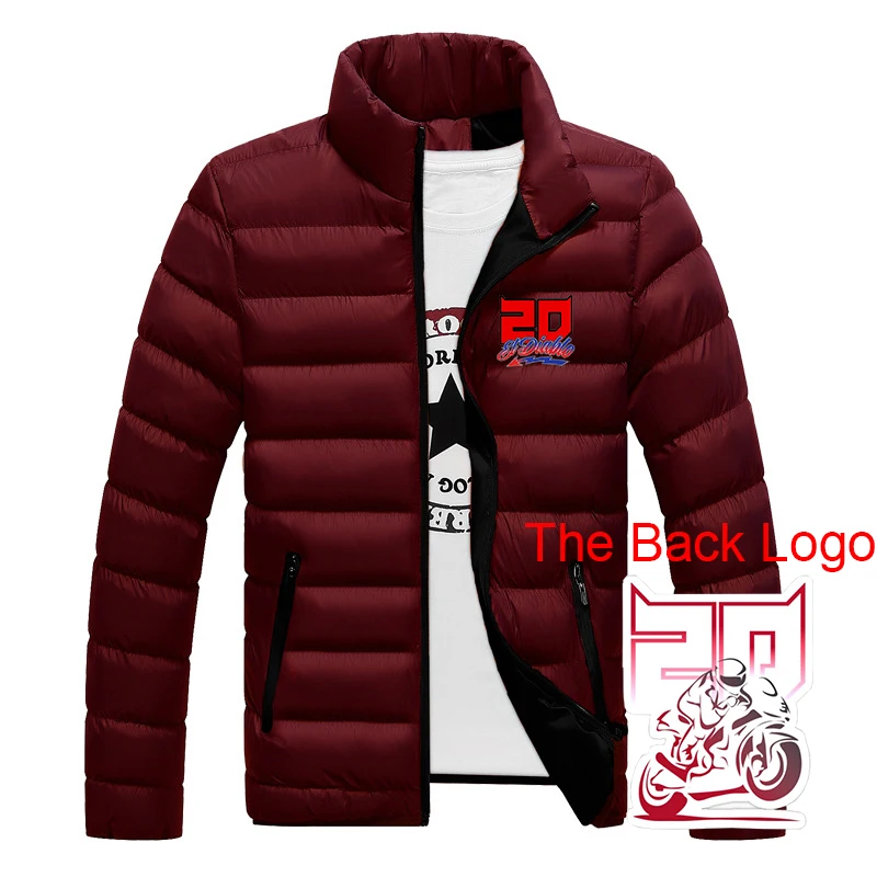 FABIO QUARTARARO WITH SIGNATURE 2024 Men New Autumn Winter Print Warm High Quality Leisure Four-Color Cotton Jacket Hoodie Top