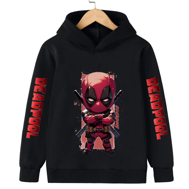 Deadpool niños sudaderas con capucha niña niño niños nueva moda pulóver Otoño Invierno ropa dibujos animados ropa Casual chico Tops sudaderas