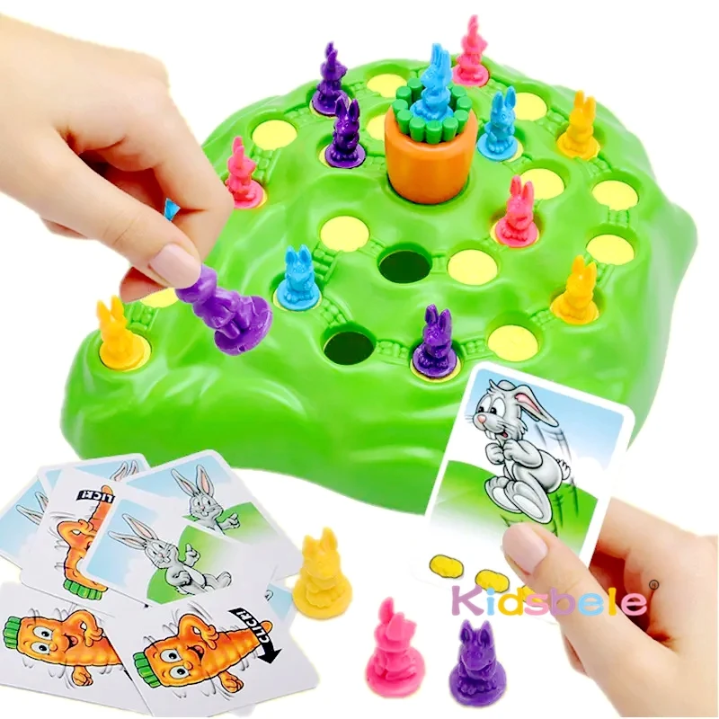 Bunny Rabbit Competitive Trap Race Game Early Educational Interactive Party Toy Funny Puzzle Board Desktop Game For Parent-Child