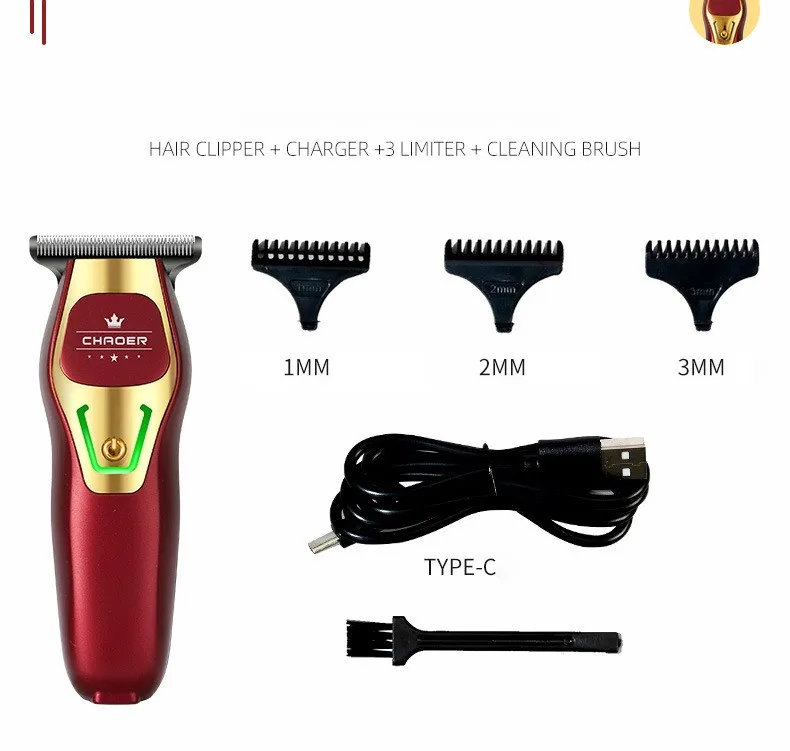 CHAOER A97 Professional Hair Clipper for Men 0 mm Shaved Head Hair Trimmer Machine USB Mini Cordless Hair Cutting Machine