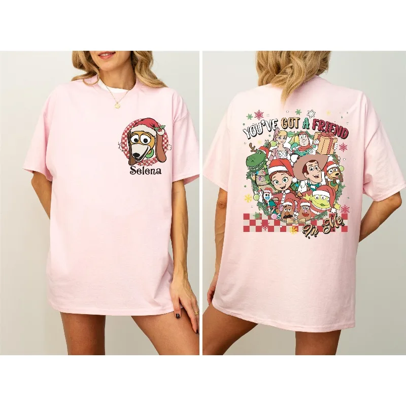 

Рождественская рубашка You Have My Friend, одинаковый свитшот с персонажем «История игрушек Диснея», футболка в стиле ретро с Рождеством