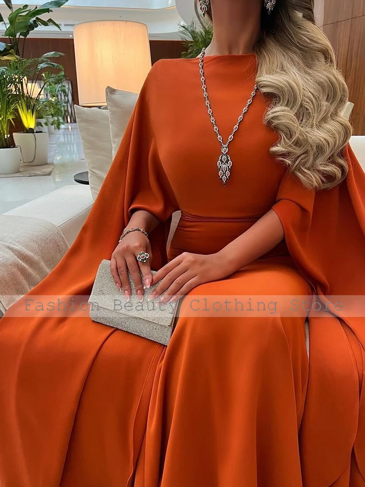 Modern Evening Dress Jersey Draped Bespoke Occasion Gown Sheath Jewel Long Dresses Special Occasion Dresses 2024