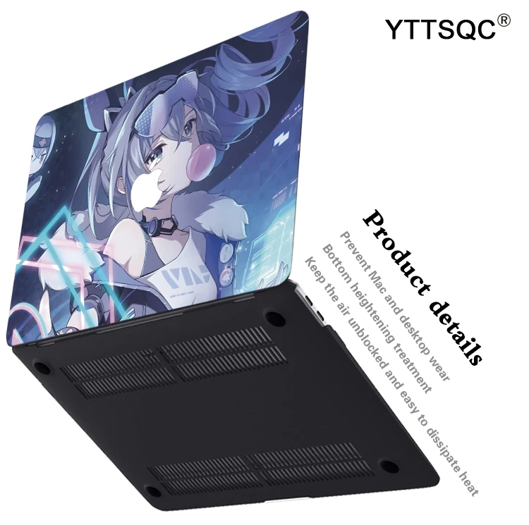 Imagem -04 - Shell Duro do Anime do Lobo de Prata para o Portátil Trilho da Estrela de Honkai Apple Macbook Air 13 15 m2 m1 Pro 13 14 16 Mac Retina A2681 A2337 A2338