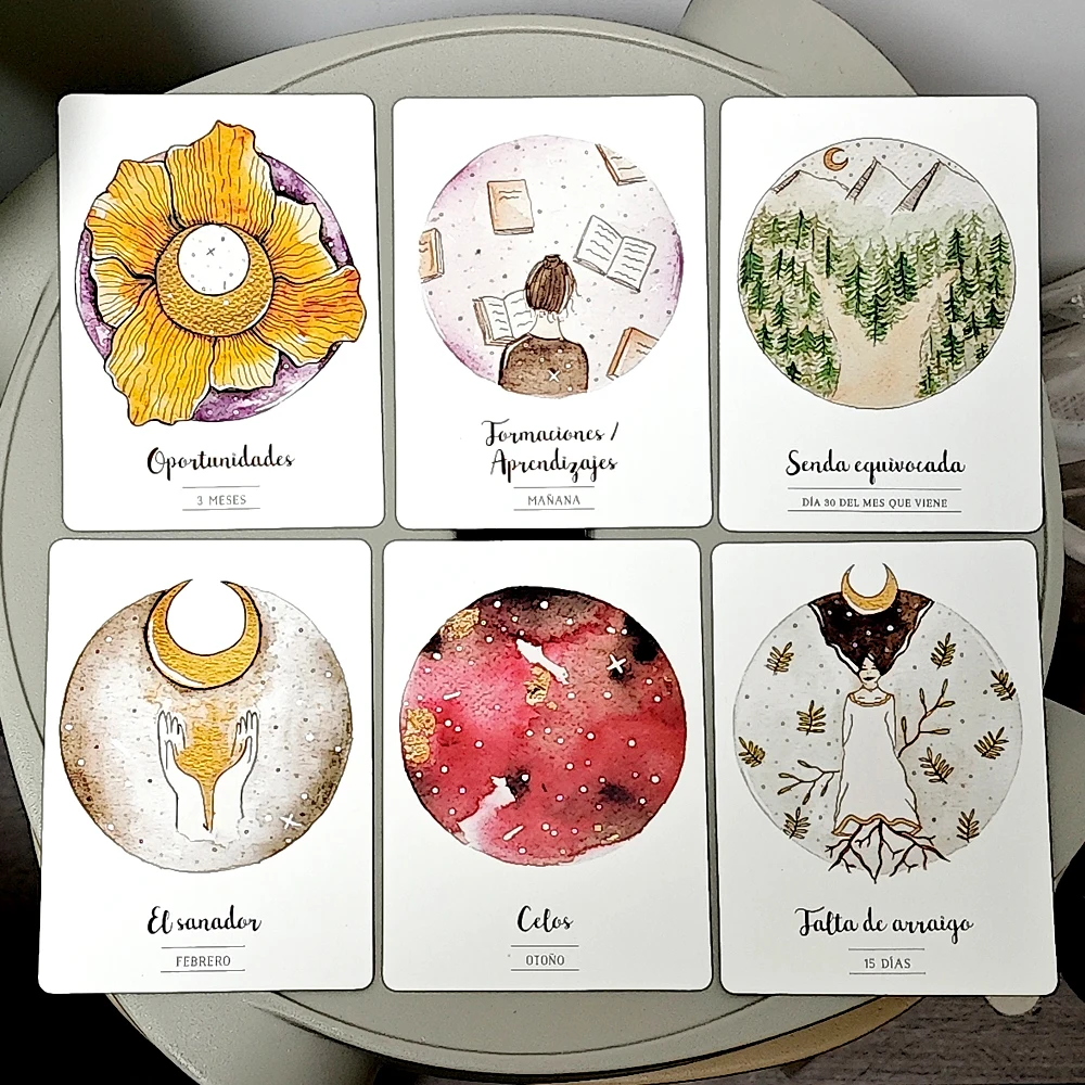 Life Mission Oracle Deck 42 Pcs Beautiful Oracle Cards In Spanish Language 10.5*7.5cm