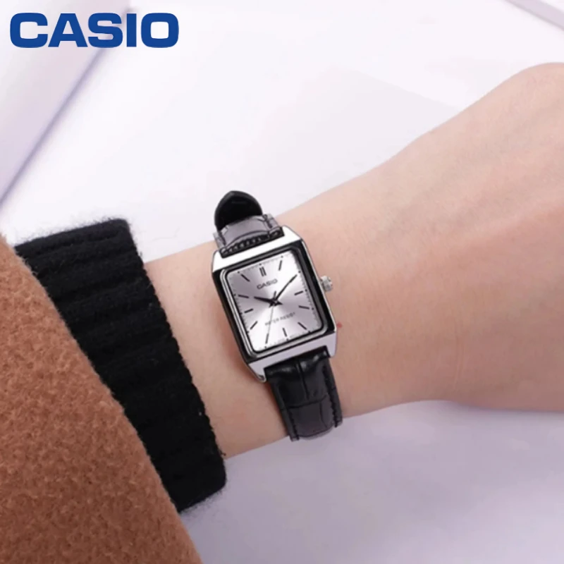 Fit For Small Wrist Casio LTP-V007L Series Ladies Analog Quartz Watch Narrow Dial Comfort Leather Strap Waterproof Watch